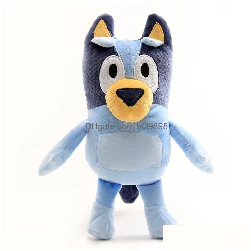 wholesale and retail 28cm puppy family orange blue coat dog parents plush doll toys cute gift