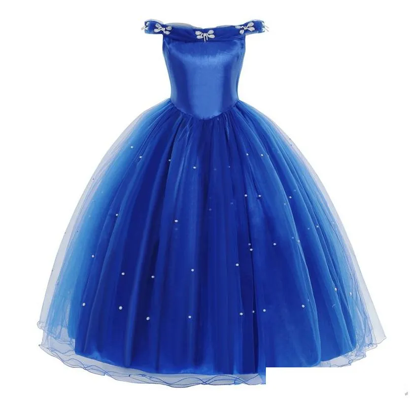 Girl`s Dresses Uporpor Girls Cinderella Princess LED Light Up Dress for Christmas Birthday Party Cosplay Girl Come Kids Fancy Blue Ball Gown