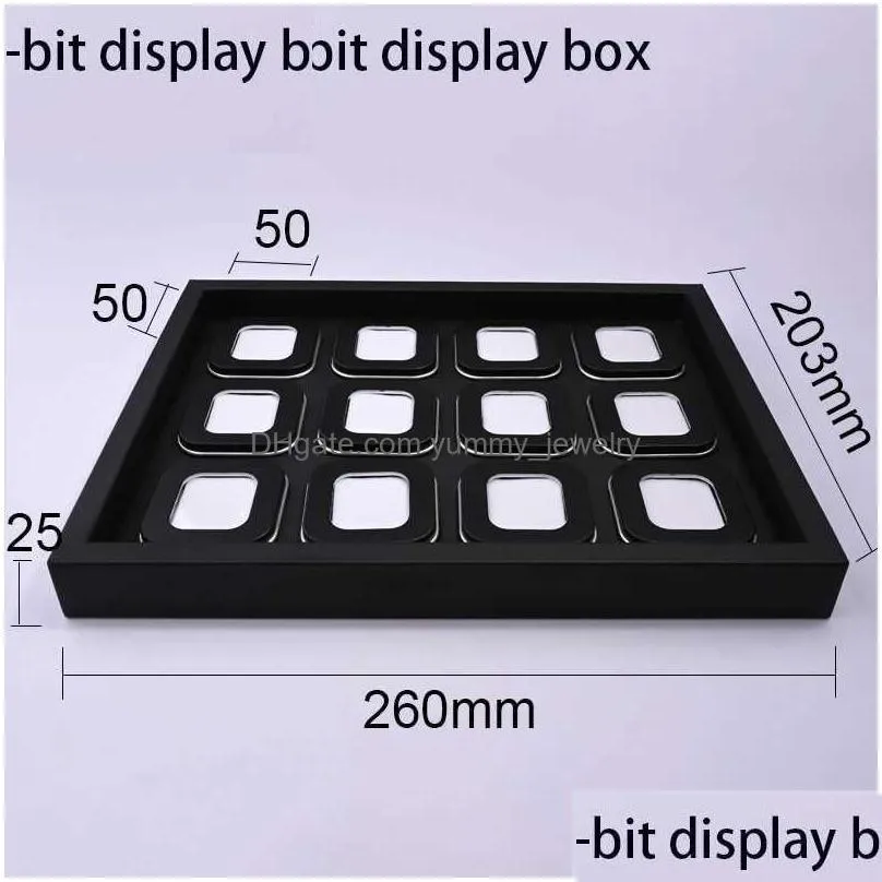 Jewelry Boxes New Arrival Display Box For Gemstone Of Leather Diamond Square Clear Plastic Loose Stone Gem Drop Delivery Dhbez