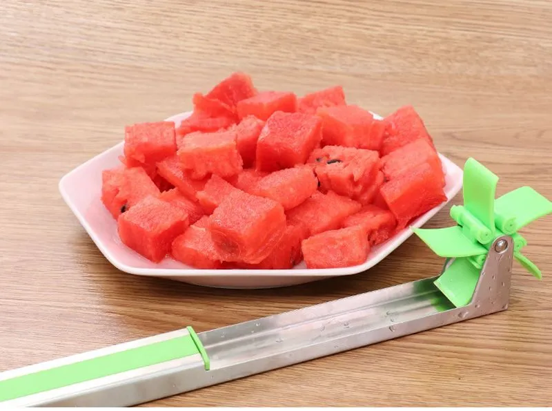 Windmill Watermelon Cutting Stainless Steel Knife Corer Tongs Fruit Vegetable Tools Watermelon Slicer Cutter Kitchen Gadgets7322646