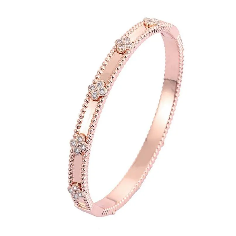 Women`s high quality plant flower bracelet Narrow version Kaleidoscope Zircon bracelet classic fashion jewelry hand accessories