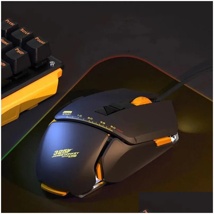 Keyboard Mouse Combos James Donkey 325S Wired Mechanical Gaming 5000dpi Macro Program Ergonomic Pmw3325 Rgb Dpi Adjustment Office