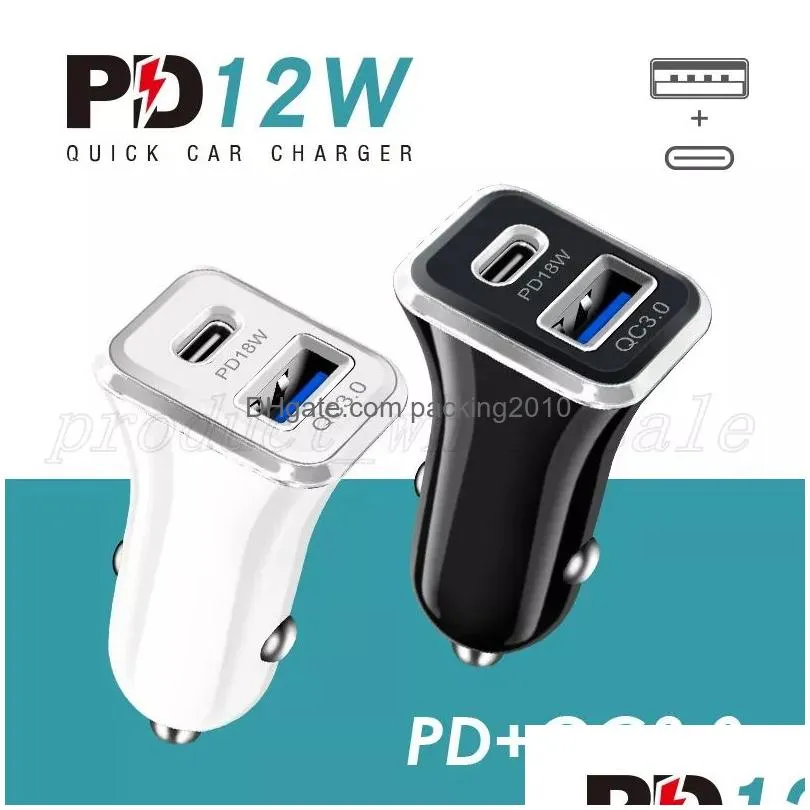 Cell Phone Chargers Mini Portable 12W 2.4A Dual Ports Car  Power Adapters For Ipad Charging 12 13 14 Pro Max  Android Wit Dhfew