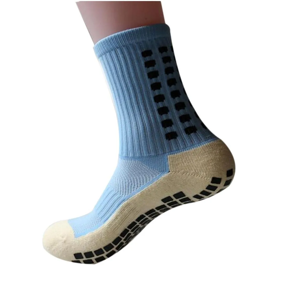 Men`s Soccer Socks Anti Slip Grip Pads for Football Basketball Sports Grip Socks