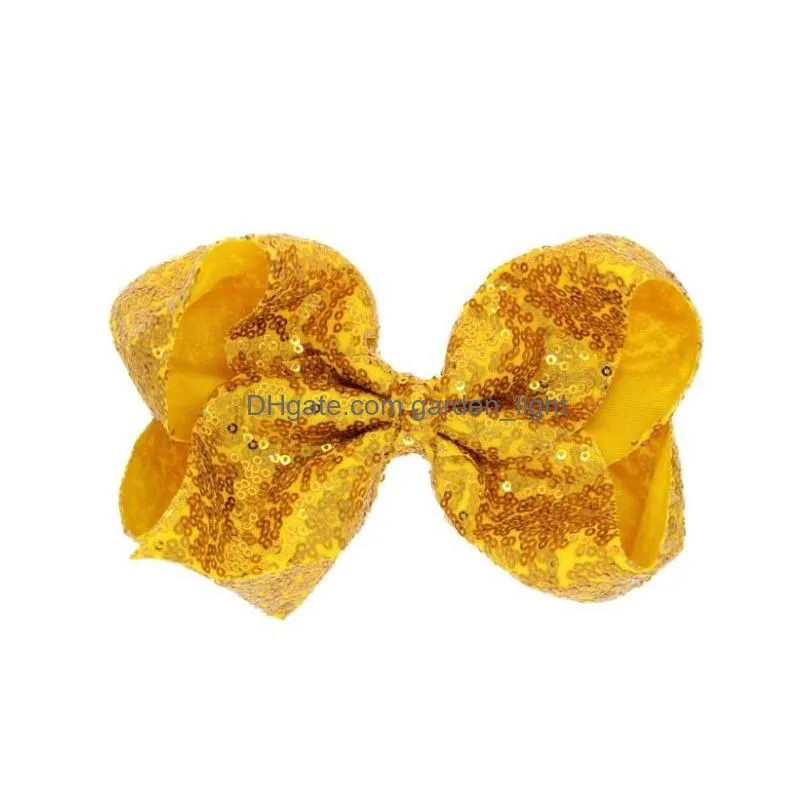 Other Home Garden 8 Inch Siwa Hair Bows With Clip For Baby Children Large Sequin Bow Gb1683 Drop Delivery Dhl40