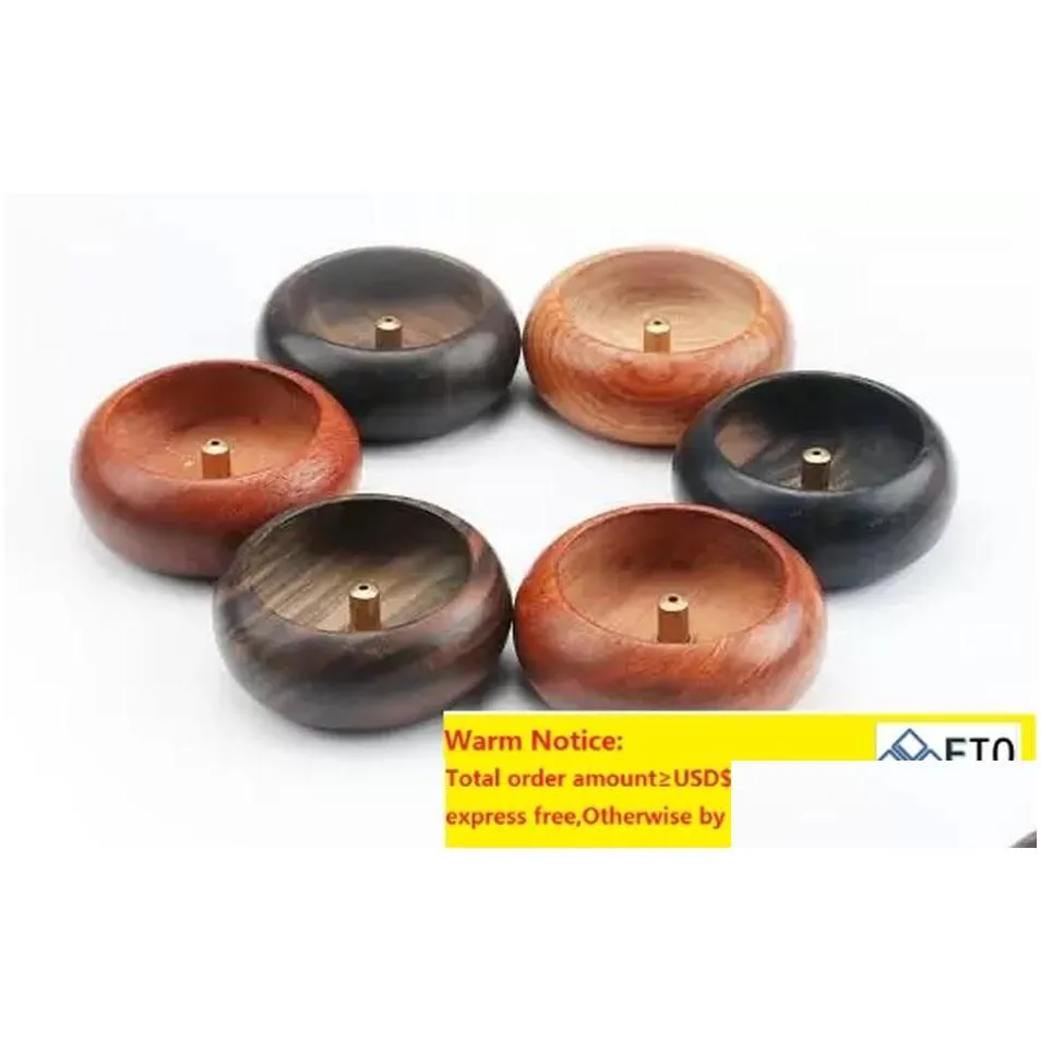 Other Home & Garden Mini Round Wooden Incense Stick Buddhist Articles Bowl Type Holder Drop Delivery Dh3Rb