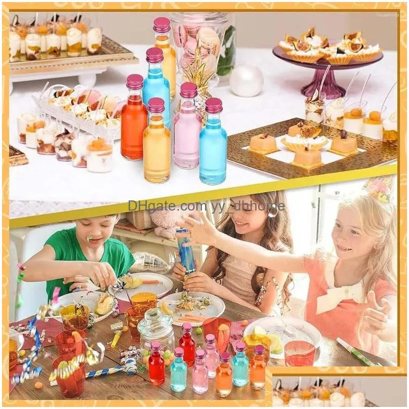 water bottles 100pcs mini liquor plastic empty spirit bottle 1.7 oz alcohol airtight s sauce for wedding party