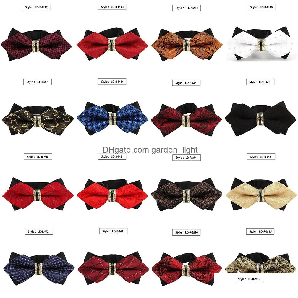 Other Home Garden Bowtie Groom Colourf Plaid Cravat Gravata Fashion Butterfly Wedding Luxurious Bow Ties Men Gift Accessories Drop D Dhmeu