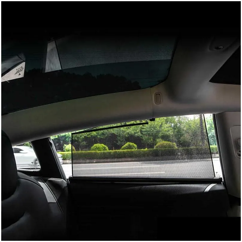 Sunshade 2 pcs/4 pcs A Set Car Sun Shade Window for Tesla Model 3 Accessories Awning Drapes Roller ABS