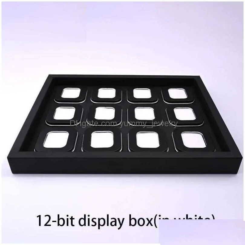 Jewelry Boxes New Arrival Display Box For Gemstone Of Leather Diamond Square Clear Plastic Loose Stone Gem Drop Delivery Dhnho