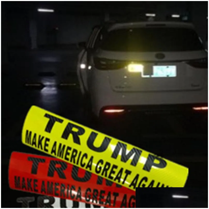 Trump 2024 Car Sticker Banner Flags U.S Presidential Election Bumper Car Sticker Reflective Sticker