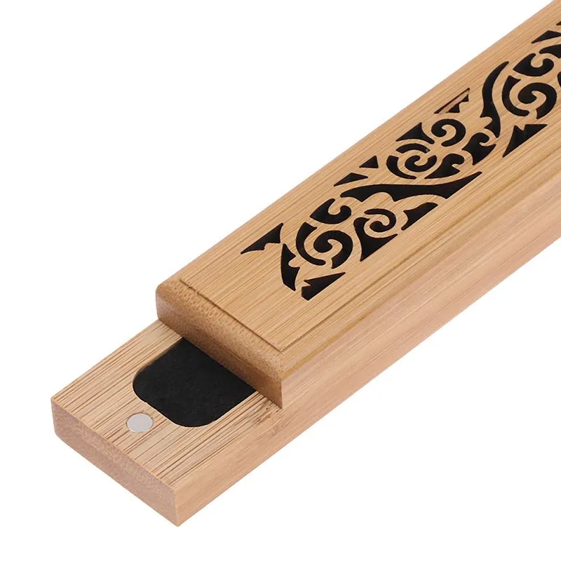 Bamboo Wooden Incense Burners Holder Incense Stick Ash Burner Joss Incense Box Burner Home Decor Decoration