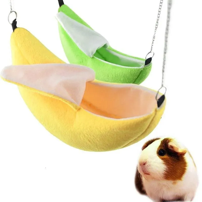 Hamster Cotton Nest Banana Shape House Hammock Bunk Bed Toys Cage For Sugar Glider Small Animal Bird Pet Supplies 240412