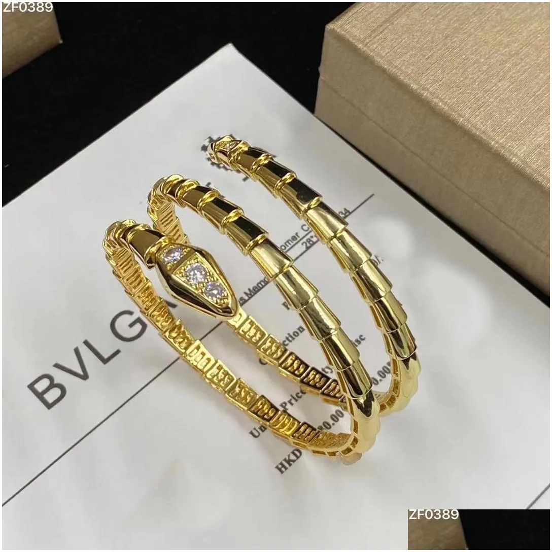 sanke diamond bracelet gold bangle designer jewelry for women 18K rose gold silver plated cuff bracelets woman jewelrys girl lady man paty holiday