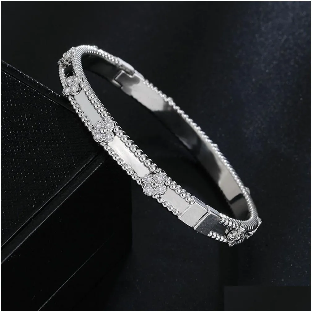 Women`s high quality plant flower bracelet Narrow version Kaleidoscope Zircon bracelet classic fashion jewelry hand accessories