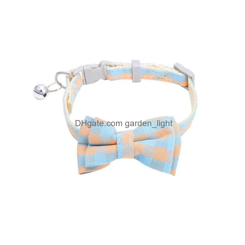 cat collar with bow tie and bell breakaway plaid bowtie cat collar for kitty cats puppy and kittens in halloween thanksgiving christmas