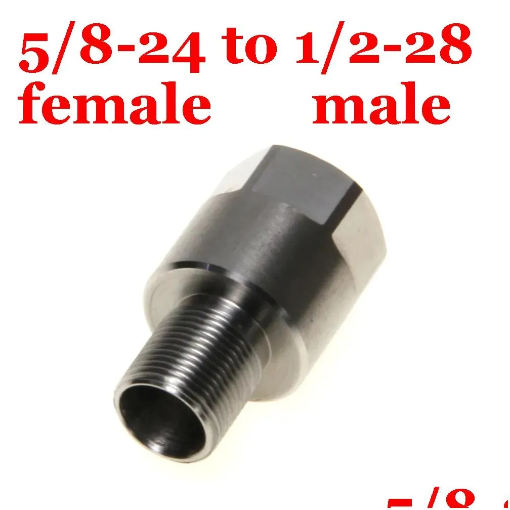 Fuel Filter Thread Adapter 5/8-24 Female to 1/2-28 Male Stainless Steel Converter Changer SS Solvent Trap Adapter for Napa 4003 Wix