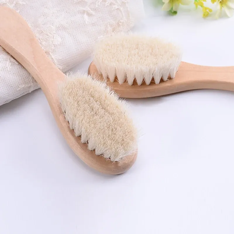 Newborn photography props baby wooden wool comb to assist baby studio shooting soothing props