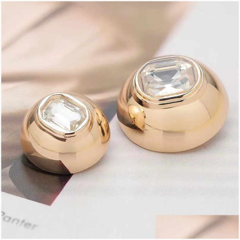 OC David 240001 Women`s Fashion Decorative Buckle Diamond Inlaid Metal Buttons DIY Buttons Hand Sewn Thread