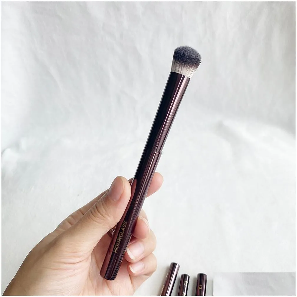 hourglass eye makeup brushes set Luxury Eyeshadow Blending Shaping Contouring Highlighting Smudge Brow Concealer Liner Cosmetics Brushes Tools Metal Soft