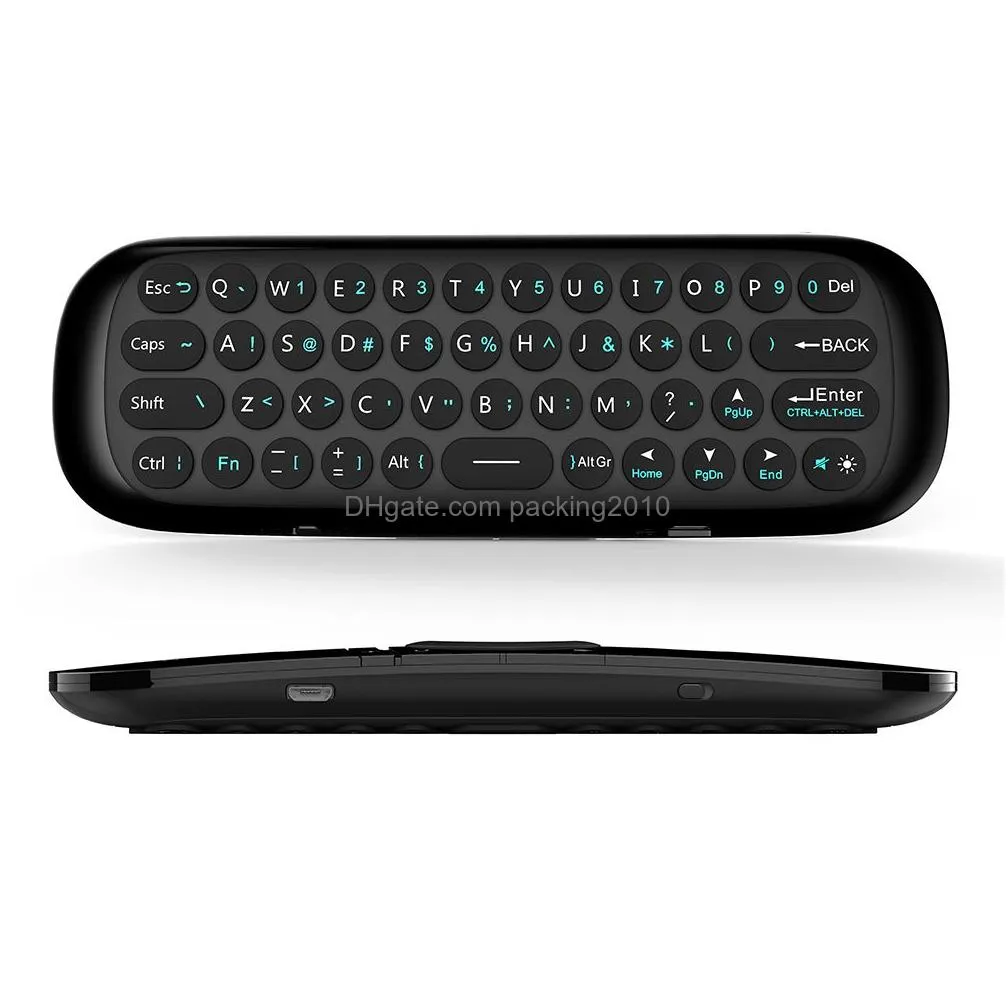 Other Keyboards, Mice & Inputs W1 English Version 2.4Ghz Wireless Keyboard Mini Fly Air Mouse With Ir Learning Function For Tv Box Com Dheby