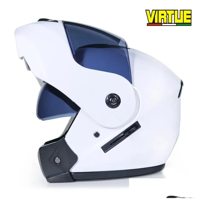 Virtue Motorcycle Helmet Double Lens Open Full Men039s and Women039s Protective Equipment Racing Running315h1144857