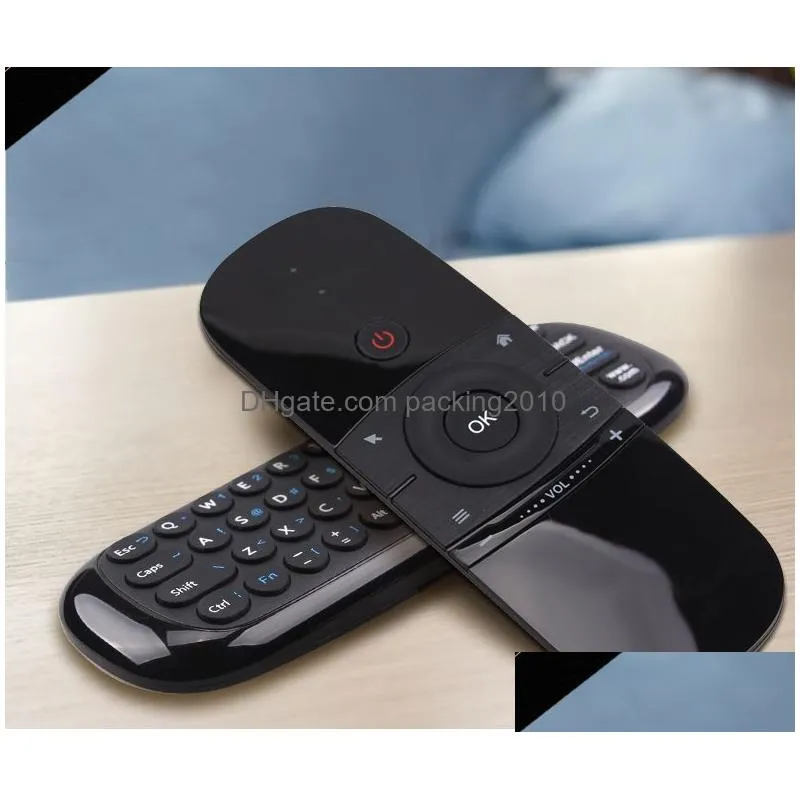 Other Keyboards, Mice & Inputs W1 English Version 2.4Ghz Wireless Keyboard Mini Fly Air Mouse With Ir Learning Function For Tv Box Com Dheby