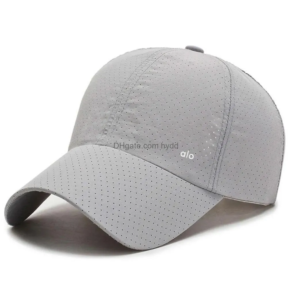 al yoga men and women hat thin quick drying mesh duck tongue outdoor sports running breathable sun sunshade baseball hat