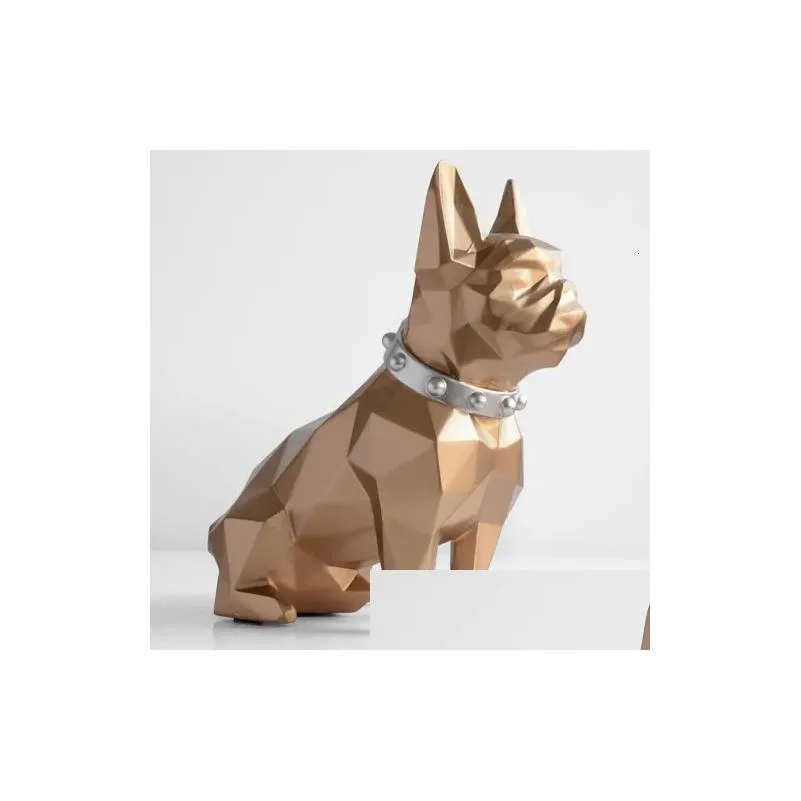 Decorative Objects Figurines french bulldog coin bank box piggy figurine home decorations storage holder toy child gift money dog for kids