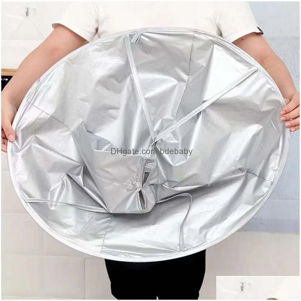 Aprons Creative Diy Hair Cutting Cloak Salon Barber Stylists Cape Hairdressing Gift For Man Haircut Drop Delivery Home Garden Textiles Dhzwg