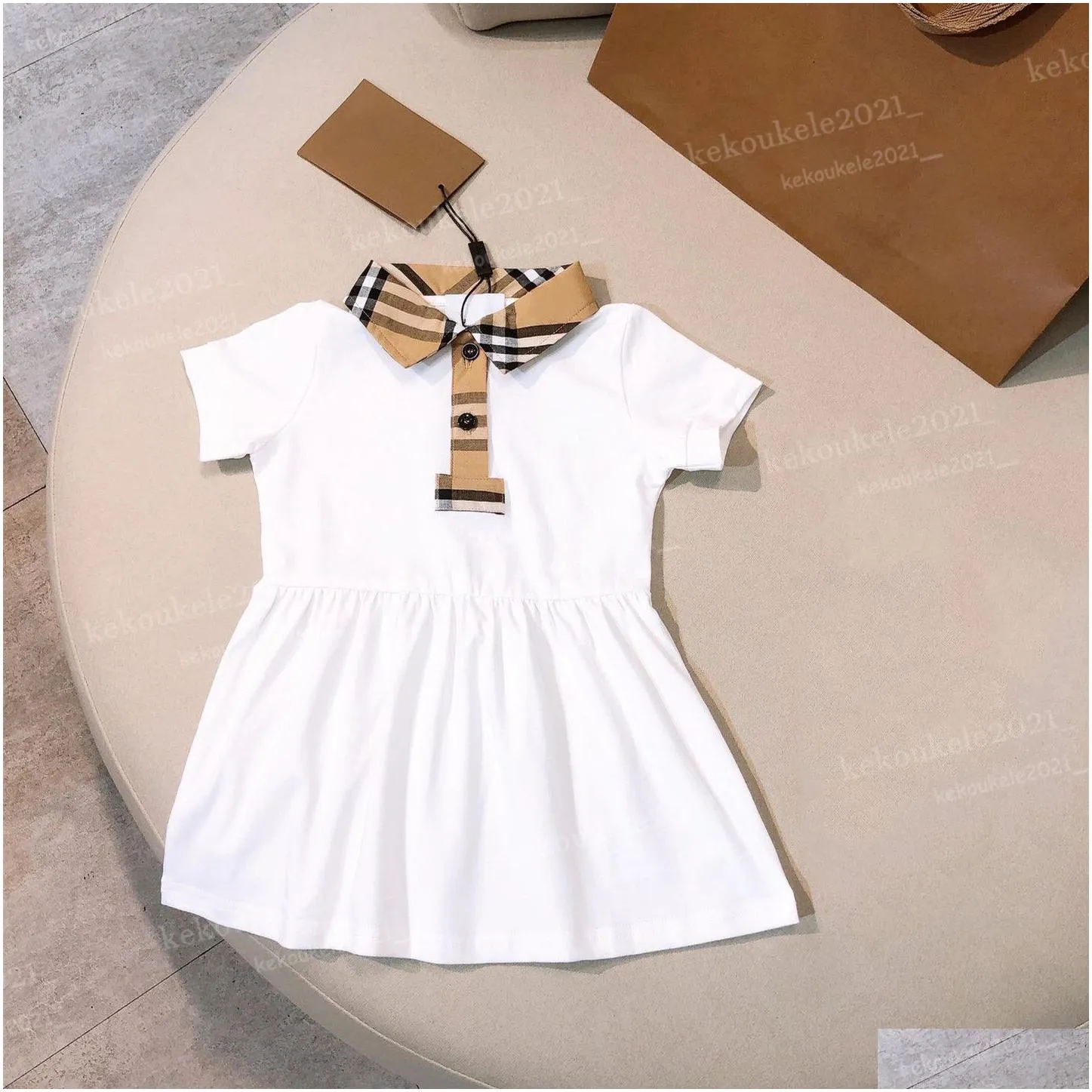 Summer Baby Girls` Dresses and Rompers Plaid Pattern 100% CottonShort Sleeve Dress Children`s Infant Boys Rompers Kids Clothing