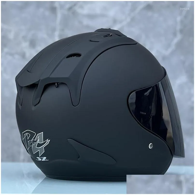 Motorcycle Helmets SZ-4 Matte Black Half Helmet Summer Season Women And Men Racing ECE Approved Casco Casque