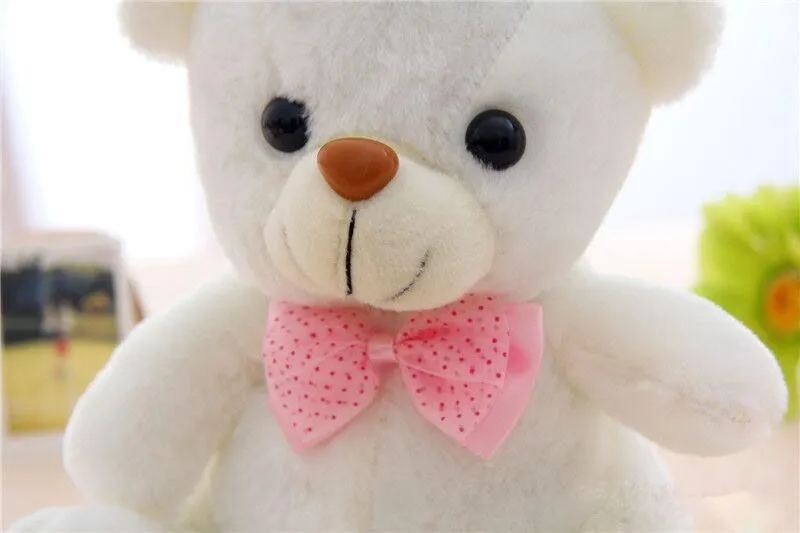 Colorful LED Flash Light Bear Doll Plush Animals Stuffed Toys Size 20cm - 22cm Bear Gift For Children Christmas Gift Stuffed Plush toy