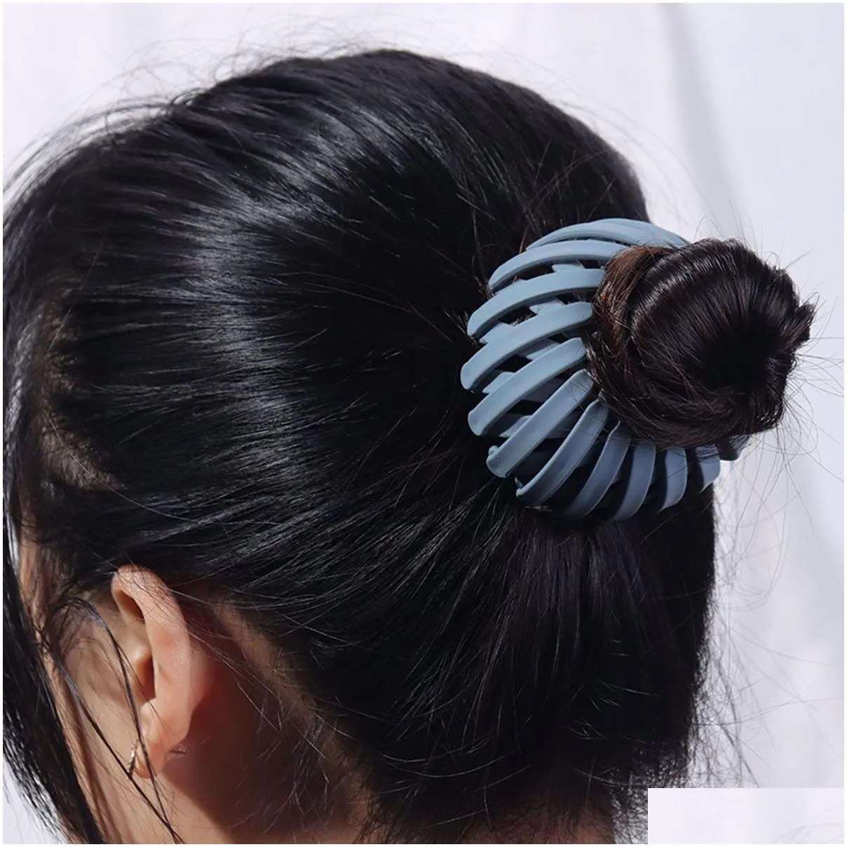 2pcs/Lot New Fashion Women Bun Hair Claw Horsetail Buckle Hair Clip Bird Nest Expanding Hair Accessories Female Ponytail Hair