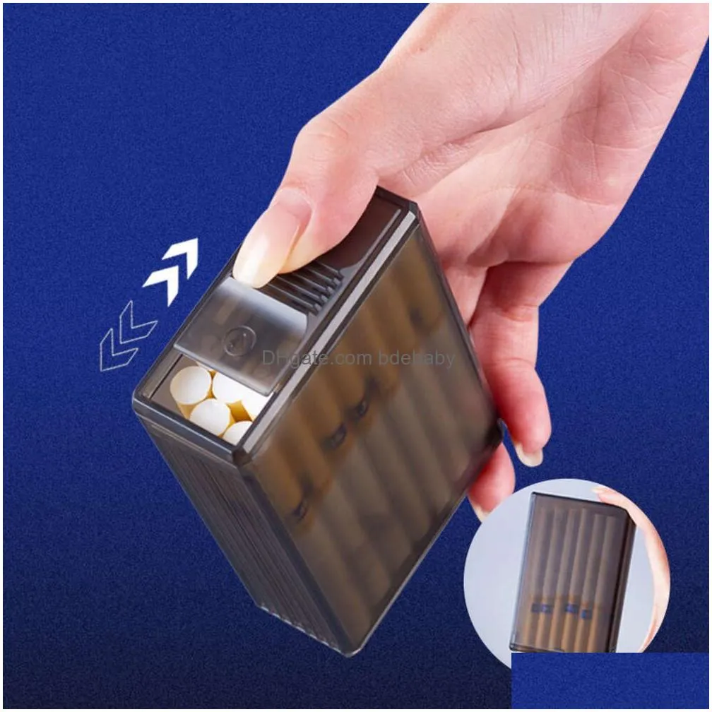 Novelty Items Cigarette Case Transparent Waterproof Plastic Holder Pocket Storage Box Hold 20Pcs Cigarettes Whole Pack Smoking Drop De Dhbhb
