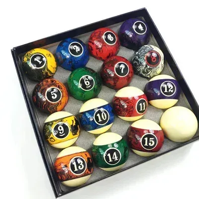 xmlivet Latest 508mm5225mm5725 Resin Billiards Pool balls 16pcs full set Table High quality Nine Ball Cue Balls 240315