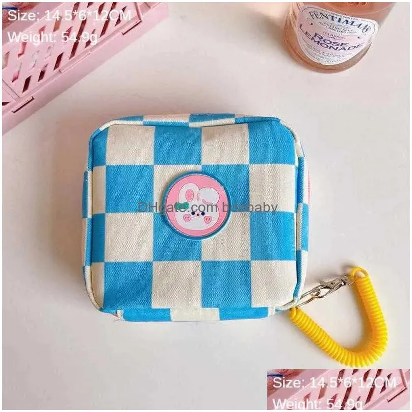 Storage Baskets Women Napkin Cosmetic Bags Girls Tampon Holder Organizer Coin Purse Ladies Makeup Bag Sanitary Pad Drop Delivery Home Dhqiu