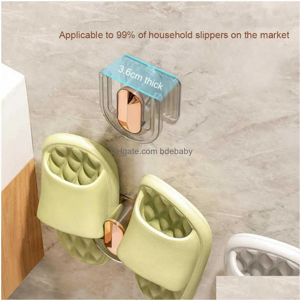 Other Home Storage & Organization Shoe Pet Rack No Punching Bathroom Simple Slipper Hook Family Slippers And Space-Saving For Toilet D Dh01U