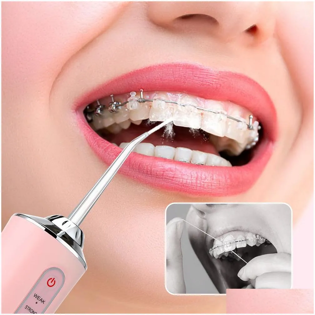 Other Oral Hygiene Powerful Dental Water  Pick Flosser Mouth Washing Machine Portable Oral Irrigator for Teeth Whitening Dental Cleaning Health