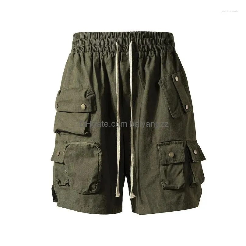 mens shorts novelty high zipper function tactics heavy skateboard street cotton casual hip-hop parkour cargo
