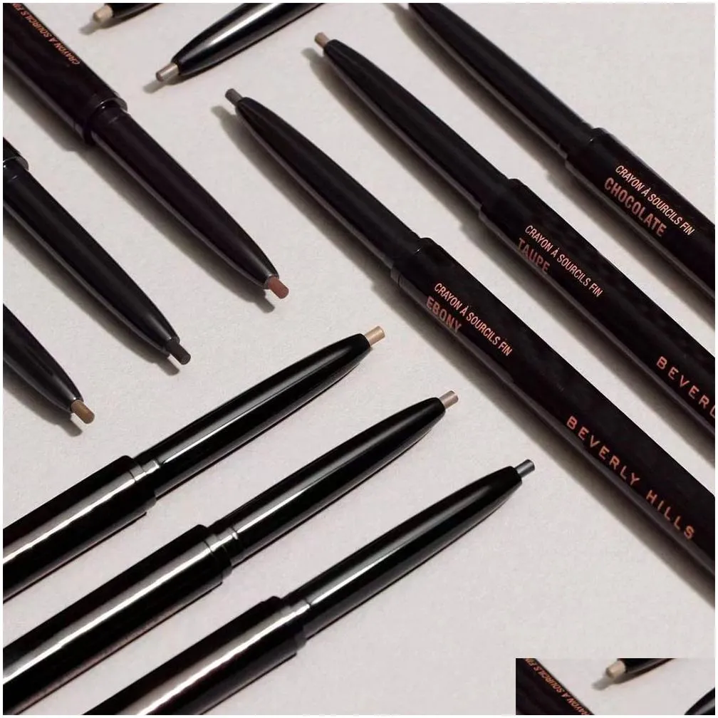 MAKEUP Eyebrow Enhancers Makeup Skinny Brow Pencil gold Double ended with eyebrow brush 5 Color Ebony/Medium/Soft /Dark/chocolate drop