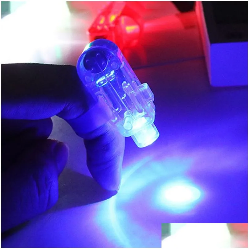 Mini LED Finger Lights Small Size Toy Night Lights Whole Pull On Off laser