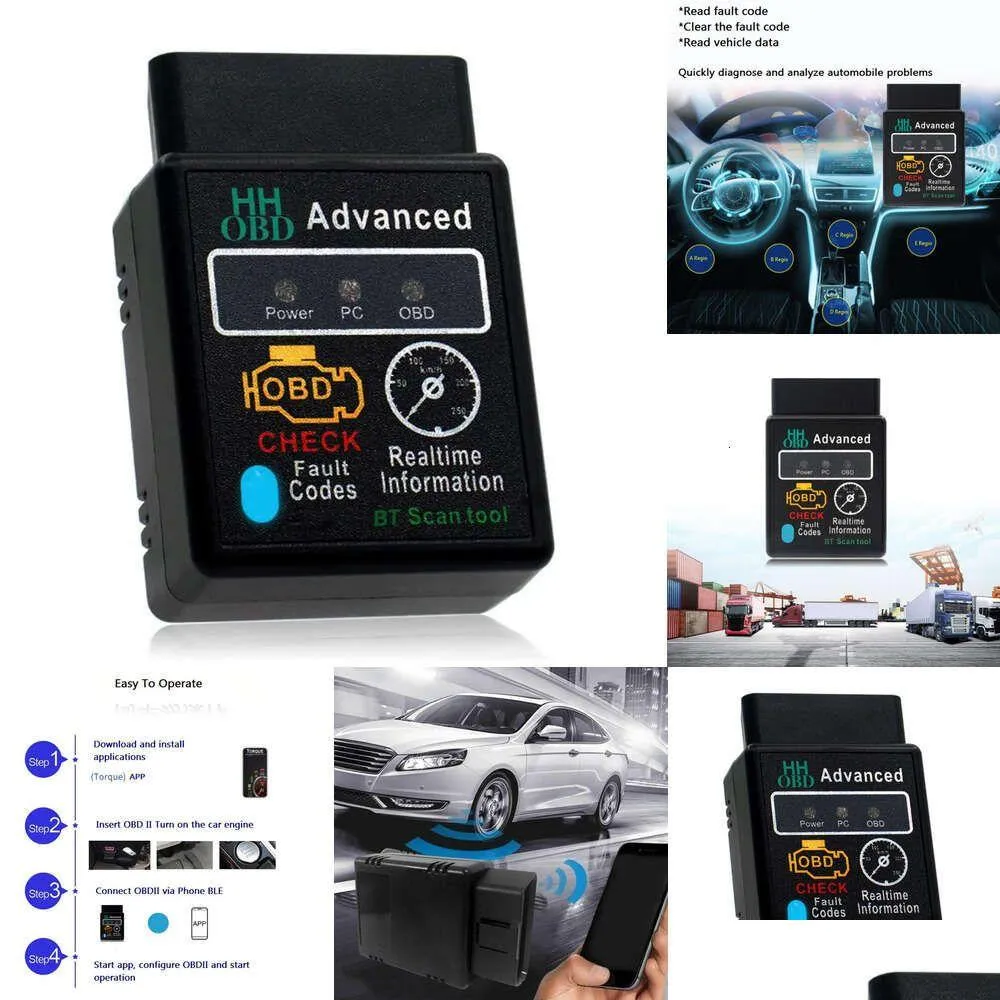 New 5.1 Diagnostic Device Bluetooth Compatible Code Obd2 Elm327 V1.5 Car Scanner Reader In K5w4