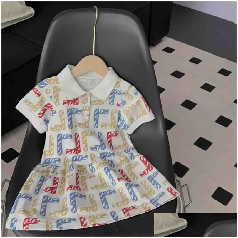 Clothing Sets Baby Girls Designer Dress Kids Luxury Clothing Sets Skirt Childrens Classic Clothes Letter Dresses Drop Delivery Baby, K