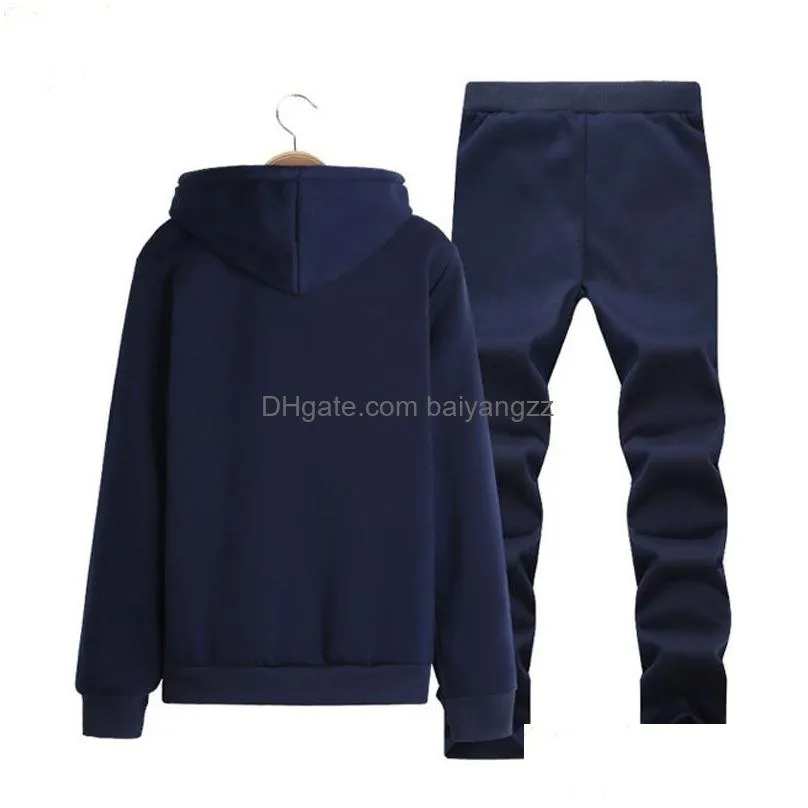 mens casual tracksuits letter print sweatsuits hommes jogger fit suits pollover hooded hoodies long pants outfits