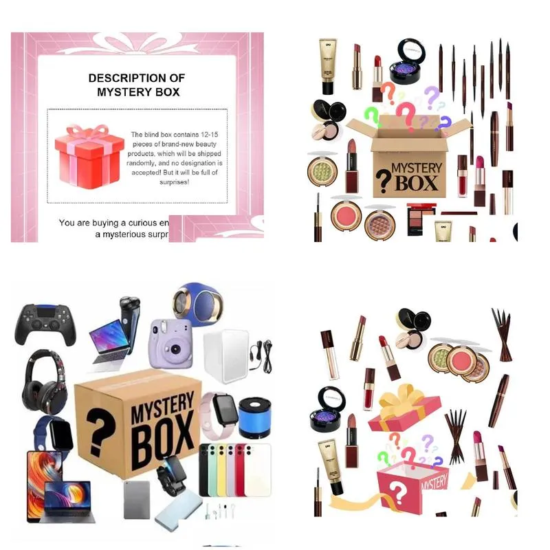 Makeup Sets Beauty Products Lucky Mystery Boxes Valentine`s Day Christmas Gift There is A Chance to Open:Lipsticks,makeup tools, Massager,,Electric