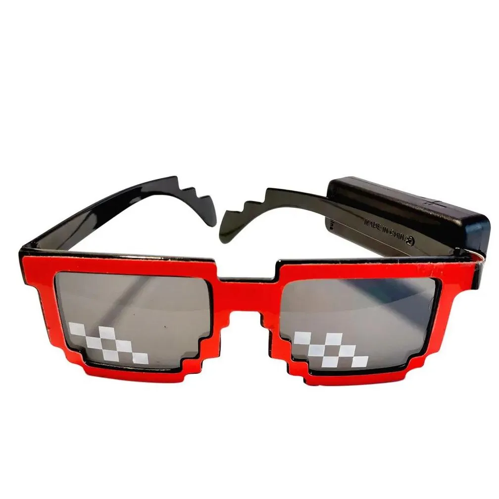 Wireless LED Light Up Glasses Led Pixel Sunglasses Party Favors Glow in the Dark Neon Glasses for Rave Party Halloween