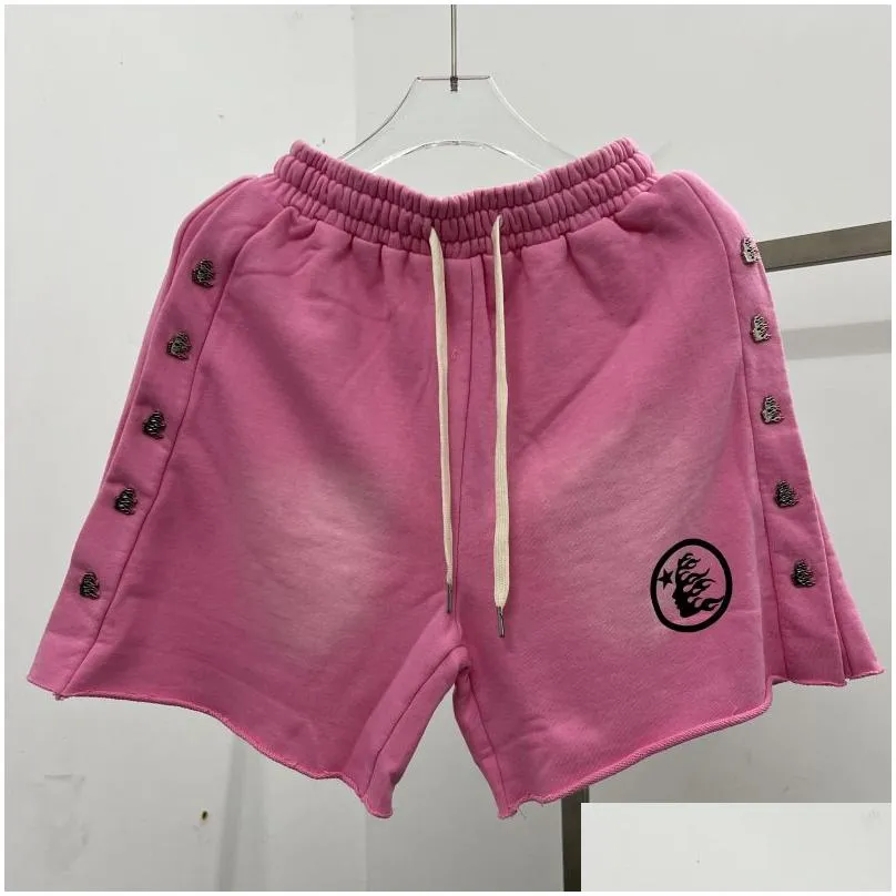 Black Pink Colors Shorts Men Women Best Quality Casual Print Drawstring Shorts