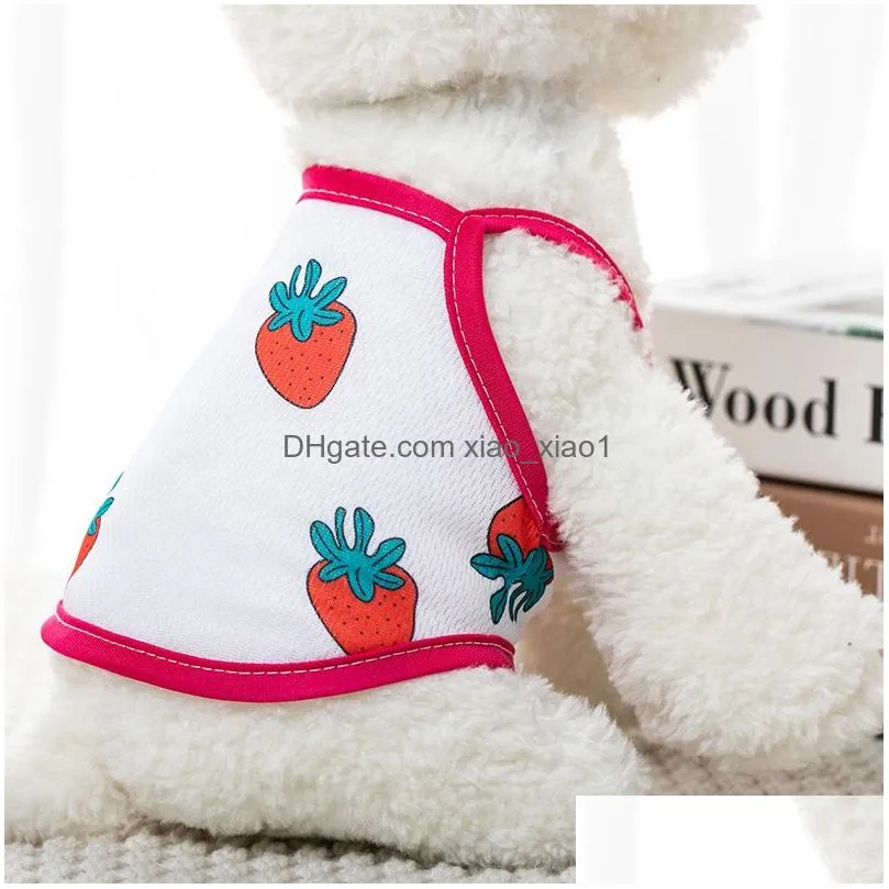 mesh cloth dog vests soft and breathable dog apparel sublimation printing fruit series pet clothes summer pets shirts for small dogs chihuahua poodle wholesale