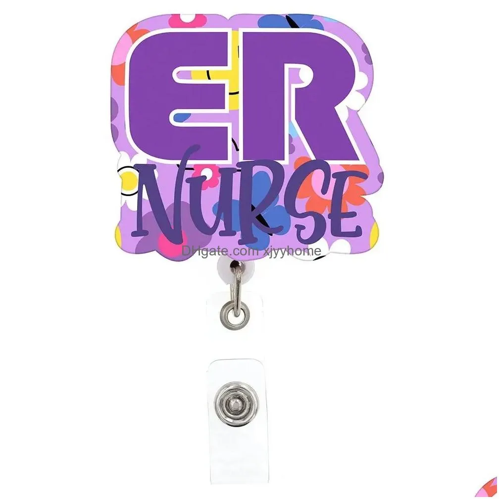 Other Home Decor 5 Pcs/Lot Mix Style Medical Series Er Nurse Acrylic Plastic Badge Reel For Accessories Scrub Life Holder Drop Deliver Dhirn